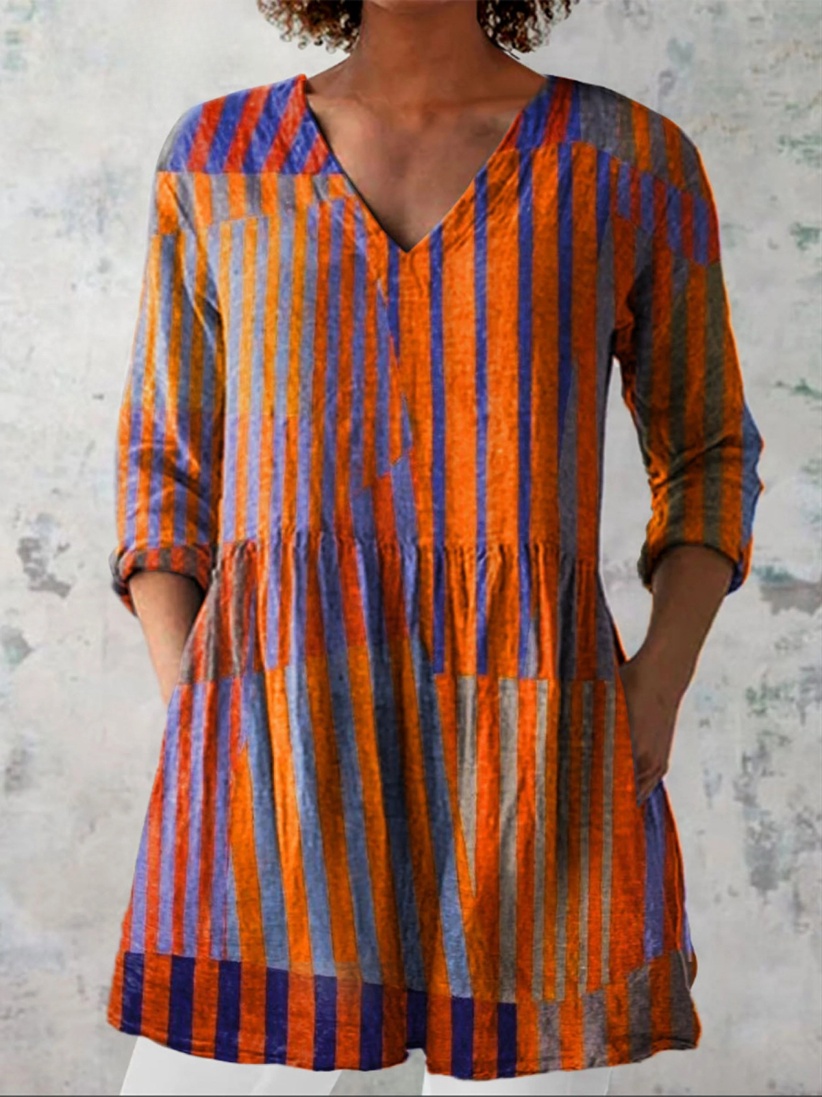 Salvia - Blusa Larga Elegante - VENZA BARCELONA