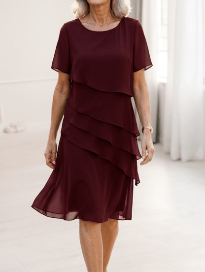 Sienna – Vestido elegante fluido con volantes - VENZA BARCELONA