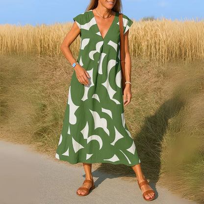 Valeria | Vestido con detalles calados - VENZA BARCELONA