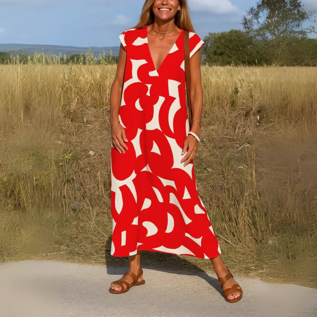 Valeria | Vestido con detalles calados - VENZA BARCELONA
