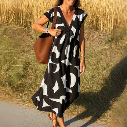 Valeria | Vestido con detalles calados - VENZA BARCELONA