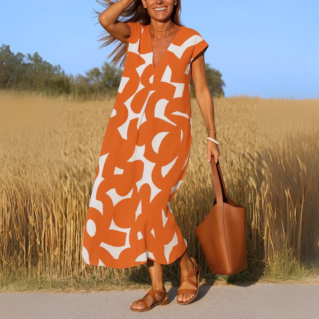 Valeria | Vestido con detalles calados - VENZA BARCELONA