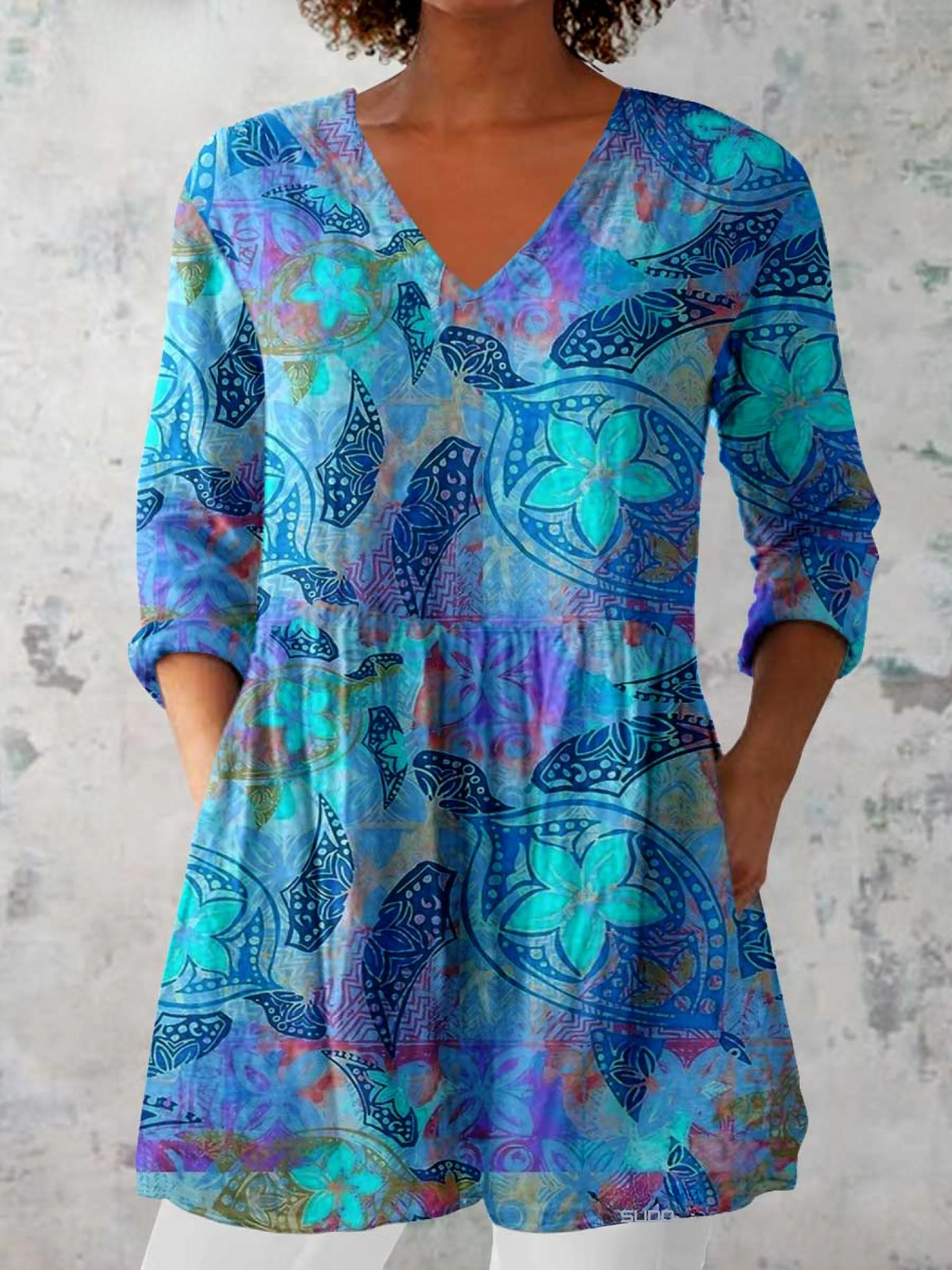 Ximena - Blusa Larga Elegante - VENZA BARCELONA
